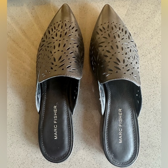 Marc Fisher Shoes - Marc Fisher black cutout slide mules flats 7.5 NWT